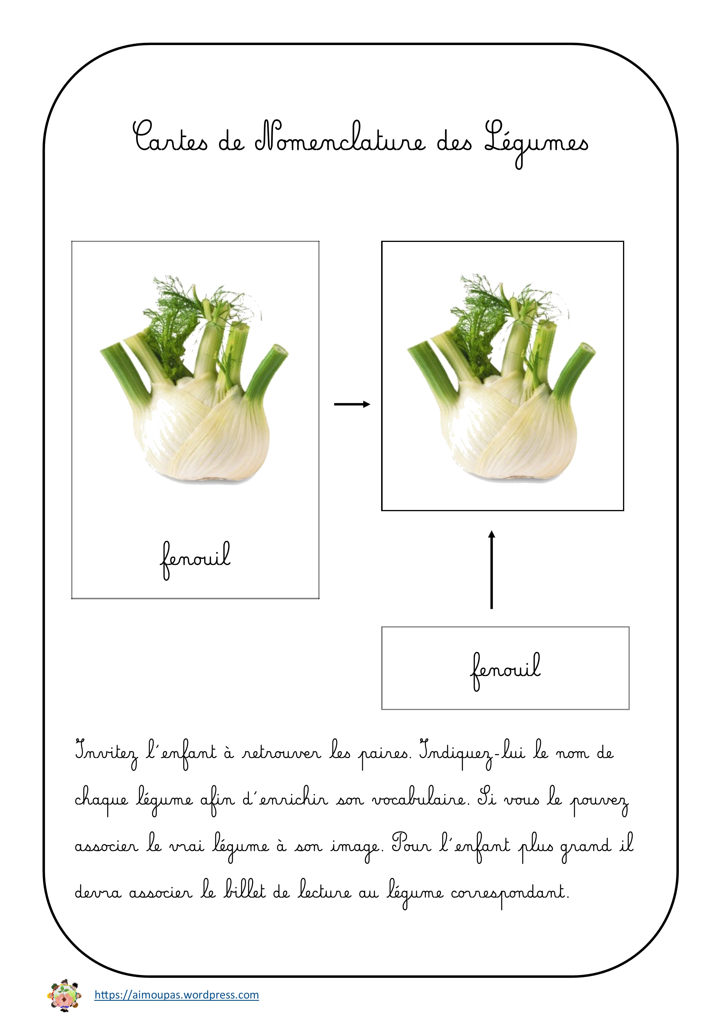 [Folder] Cartes de nomenclature des Légumes