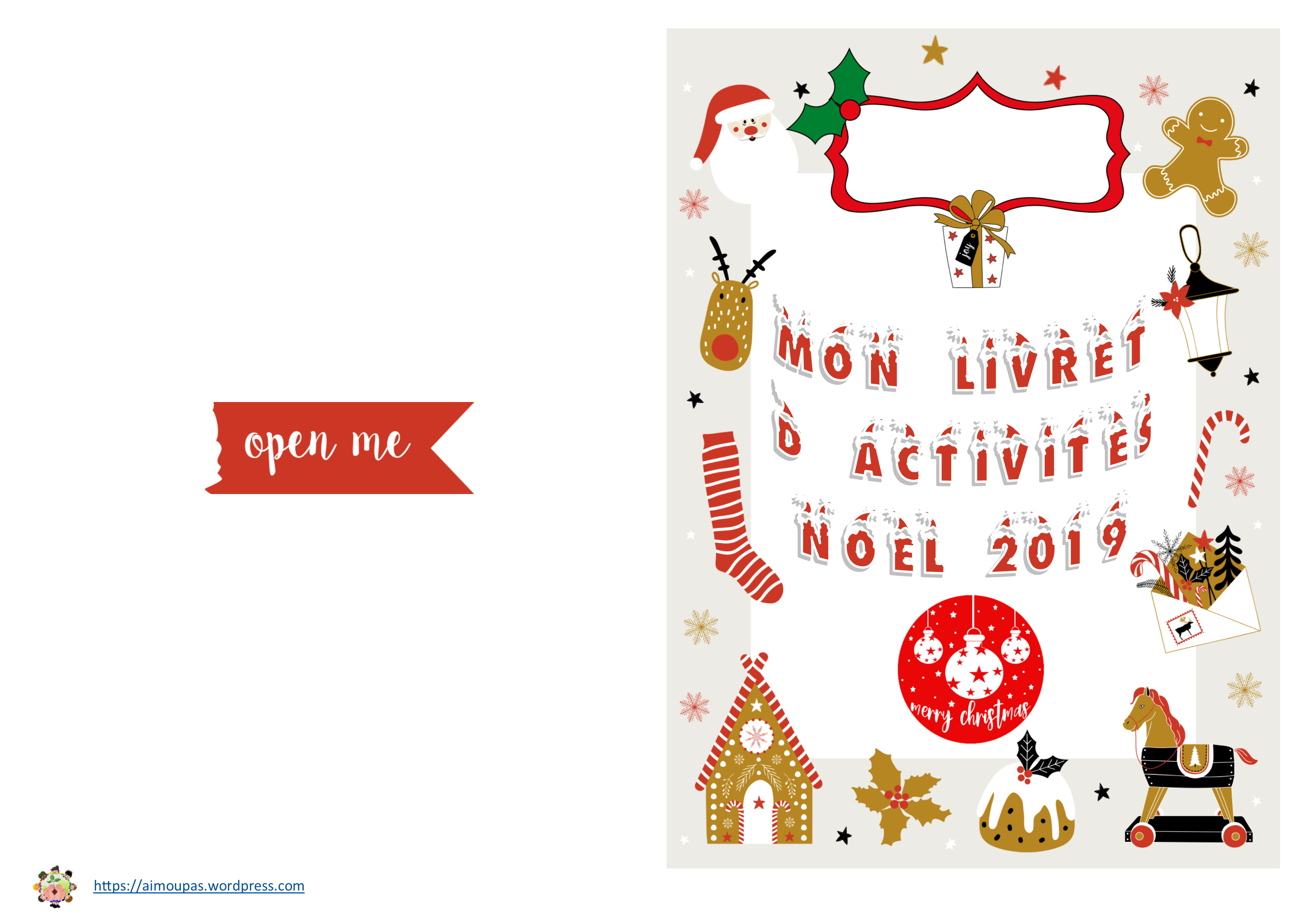 Page De Garde Noel Livret d'Activités -Noël 2019- – Ateliers d'inspiration Montessori…ou pas…