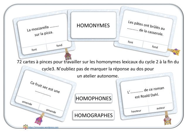 [Folder] Cartes à Pinces Homonymes
